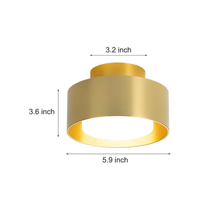 Small Round Aluminum LED Modern Minimalist Surface Mounted Ceiling Lights