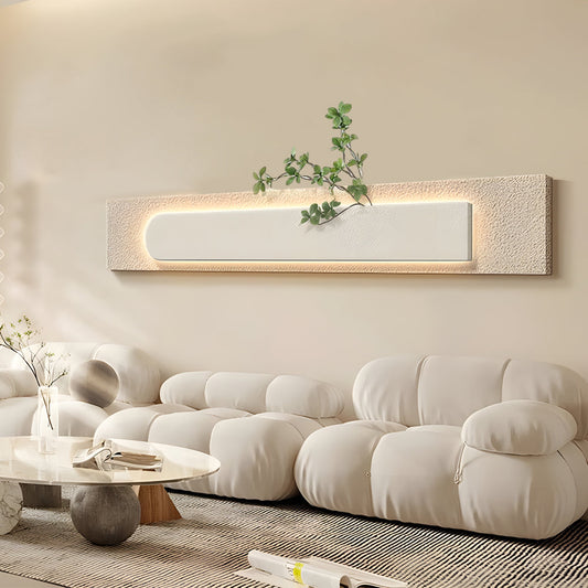 Rectangular Three-Dimensional Sandstone USB Remote LED Wall Lamp Painting