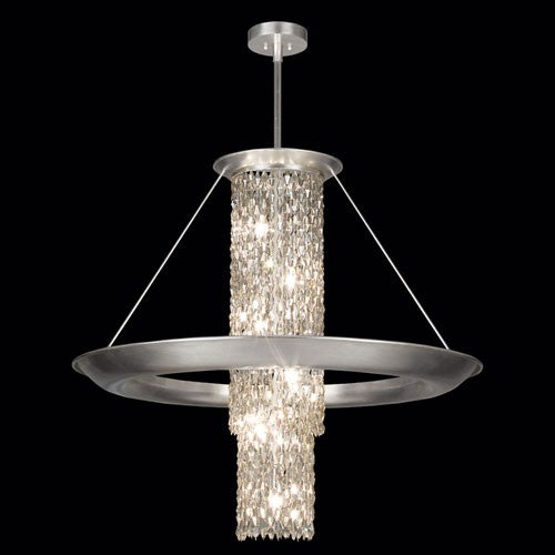 12-Light Pendant in Silver Leaf Finish