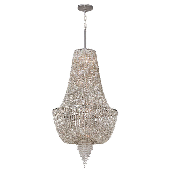 Polished Nickel Six-Light Polished Pendant