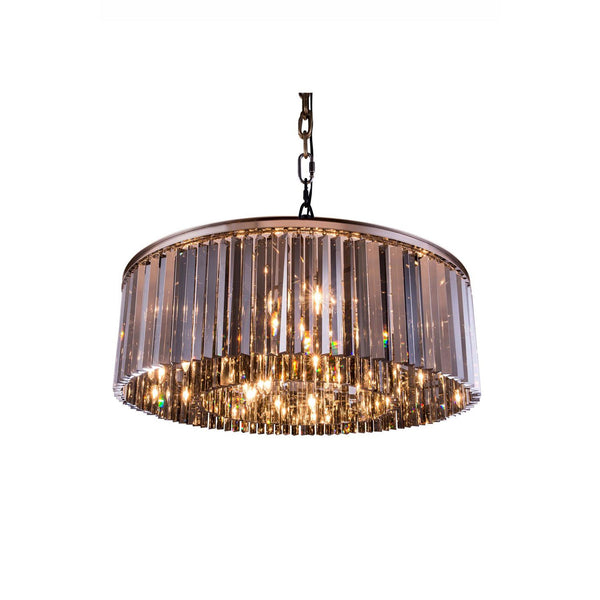 Sydney Polished Nickel Ten-Light Pendant with Royal Cut Silver Shade Crystals