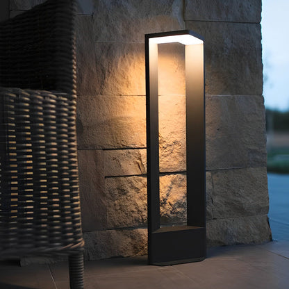 Geometric Design Waterproof LED Black Modern Outdoor Pathway Lights