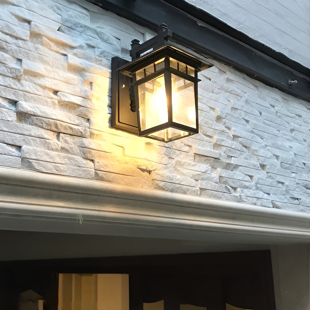 Glass LED Waterproof Retro Outdoor Wall Lamp Wall Sconce Lighting without Bulb