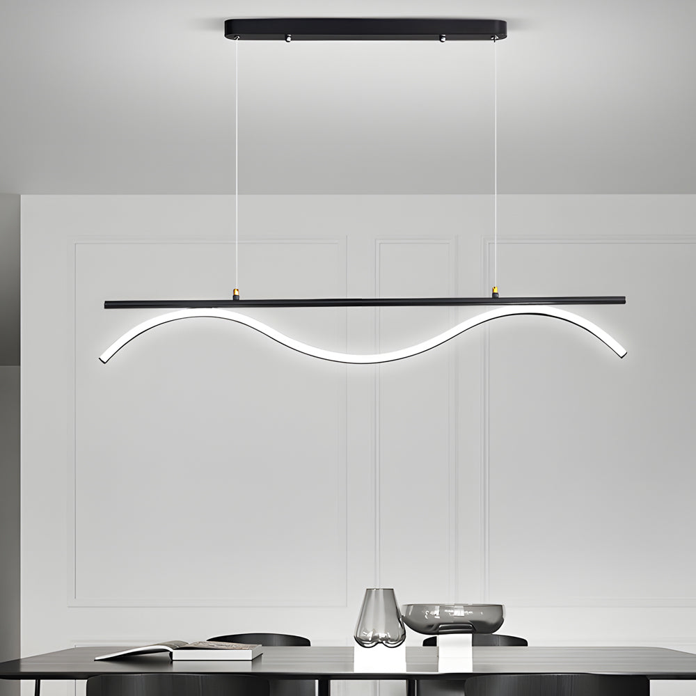 Linear Wave Design LED 1-Light Island Light - 47'' L