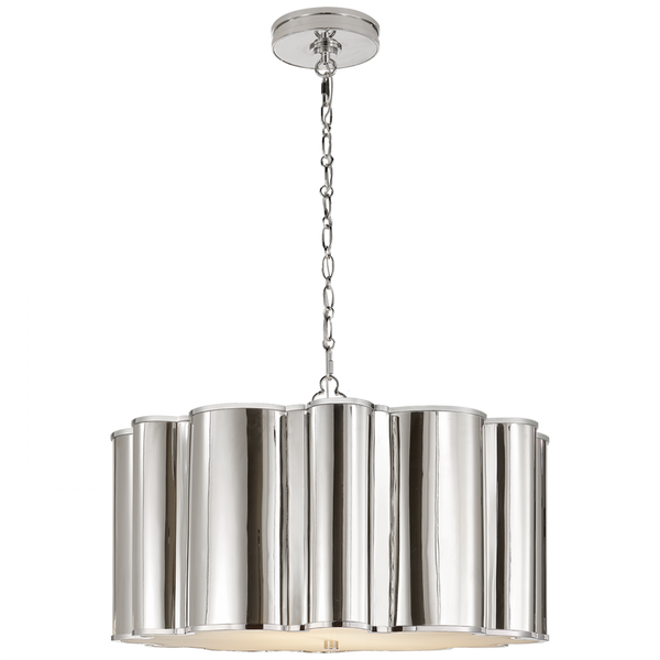 Drum Shade Pendant, 4-Light, Polished Nickel, 26"W (AH 5215PN 2K0TA)