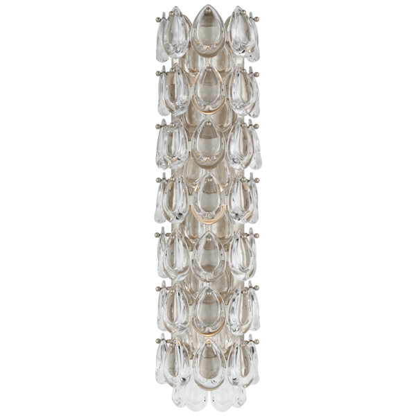 Wall Sconce, 3-Light, Burnished Silver Leaf, Crystal, 21.75"H (ARN 2171BSL-CG CM01Q)