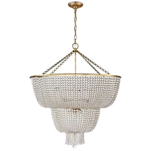 Chandelier, 12-Light, Hand-Rubbed Antique Brass, Clear Glass Shade, 32.25"W (ARN 5104HAB-CG 2K1RZ)