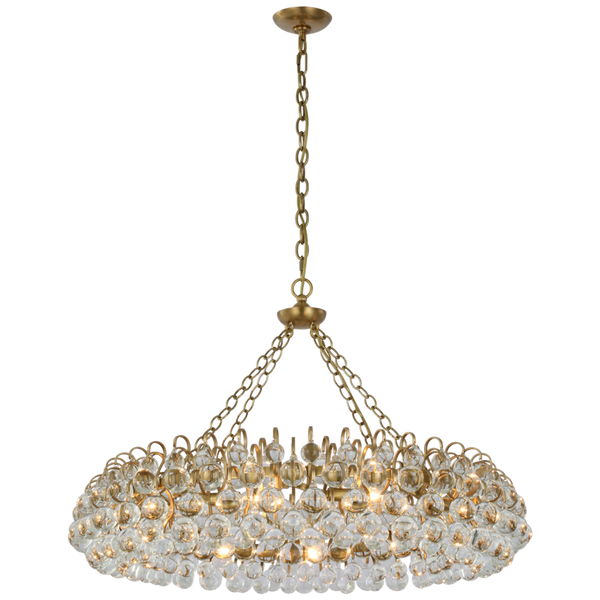 Chandelier, 10-Light, Hand-Rubbed Antique Brass, 36.5"W (ARN 5118HAB-CG CU3DP)