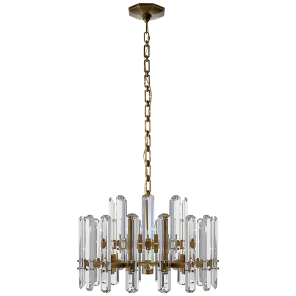 Chandelier, 12-Light, Hand-Rubbed Antique Brass, 24.25"W (ARN 5124HAB-CG 2MWJM)