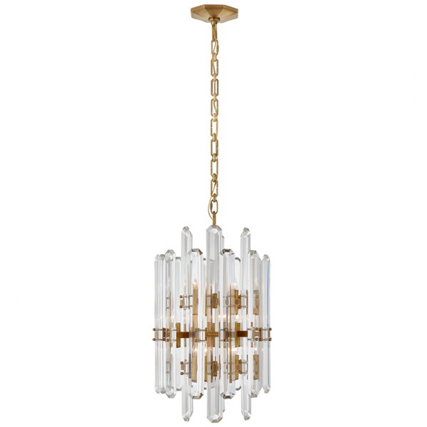 Chandelier, 12-Light, Hand-Rubbed Antique Brass, 16"W (ARN 5128HAB CM00N)