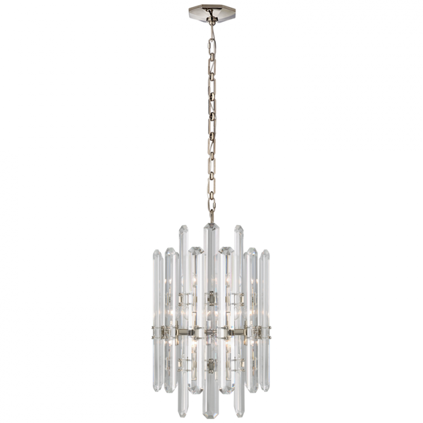 Chandelier, 12-Light, Polished Nickel, 16"W (ARN 5128PN CM00P)