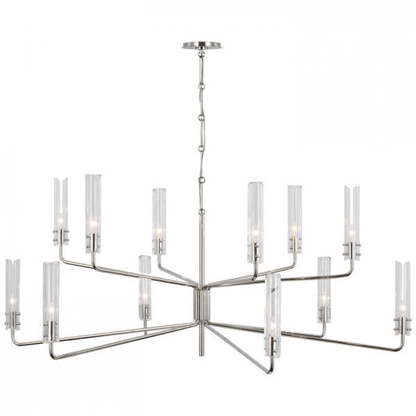 Two Tier Chandelier - Polished Nickel