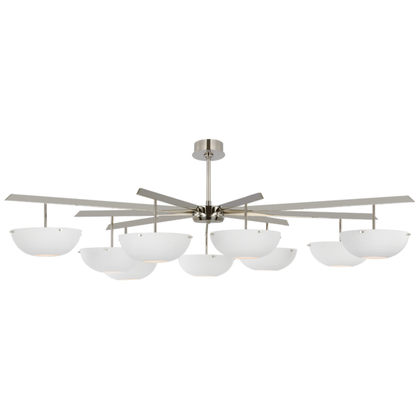 Chandelier - Polished Nickel and Matte White