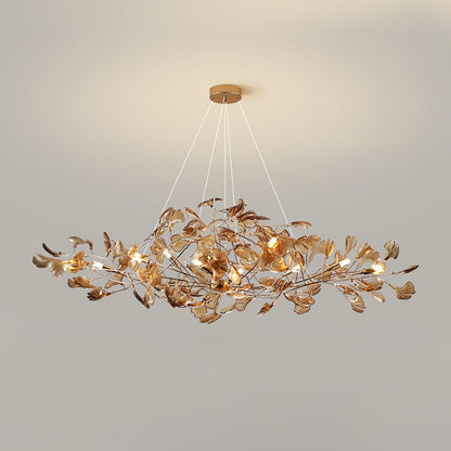 Acrylic Ginkgo Leaf Candelabrum Chandelier