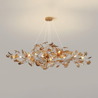 Acrylic Ginkgo Leaf Candelabrum Chandelier