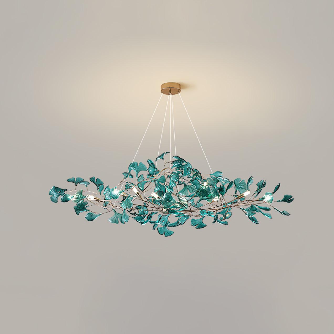 Acrylic Ginkgo Leaf Candelabrum Chandelier