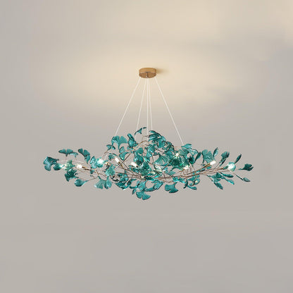 Acrylic Ginkgo Leaf Candelabrum Chandelier