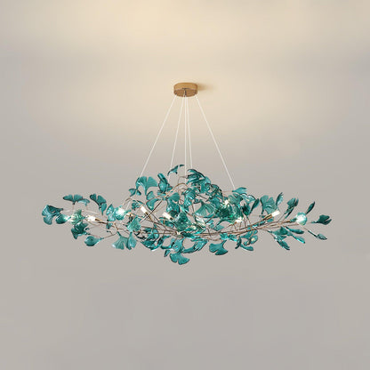 Acrylic Ginkgo Leaf Candelabrum Chandelier