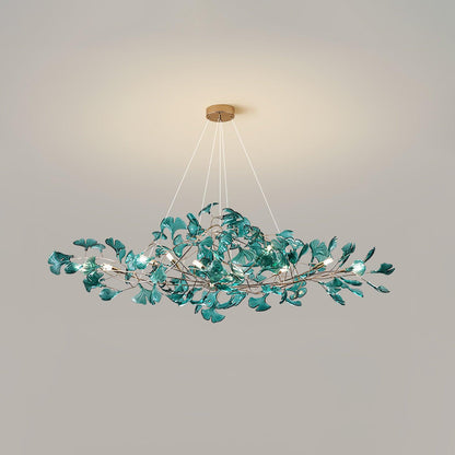 Acrylic Ginkgo Leaf Candelabrum Chandelier