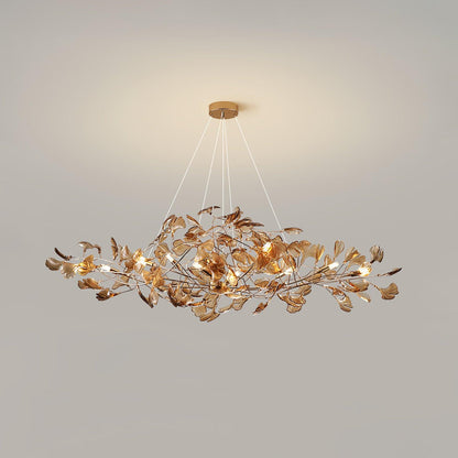 Acrylic Ginkgo Leaf Candelabrum Chandelier