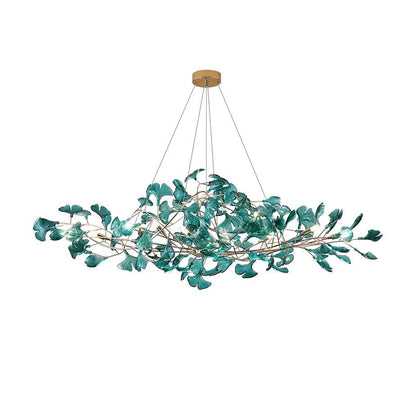 Acrylic Ginkgo Leaf Candelabrum Chandelier