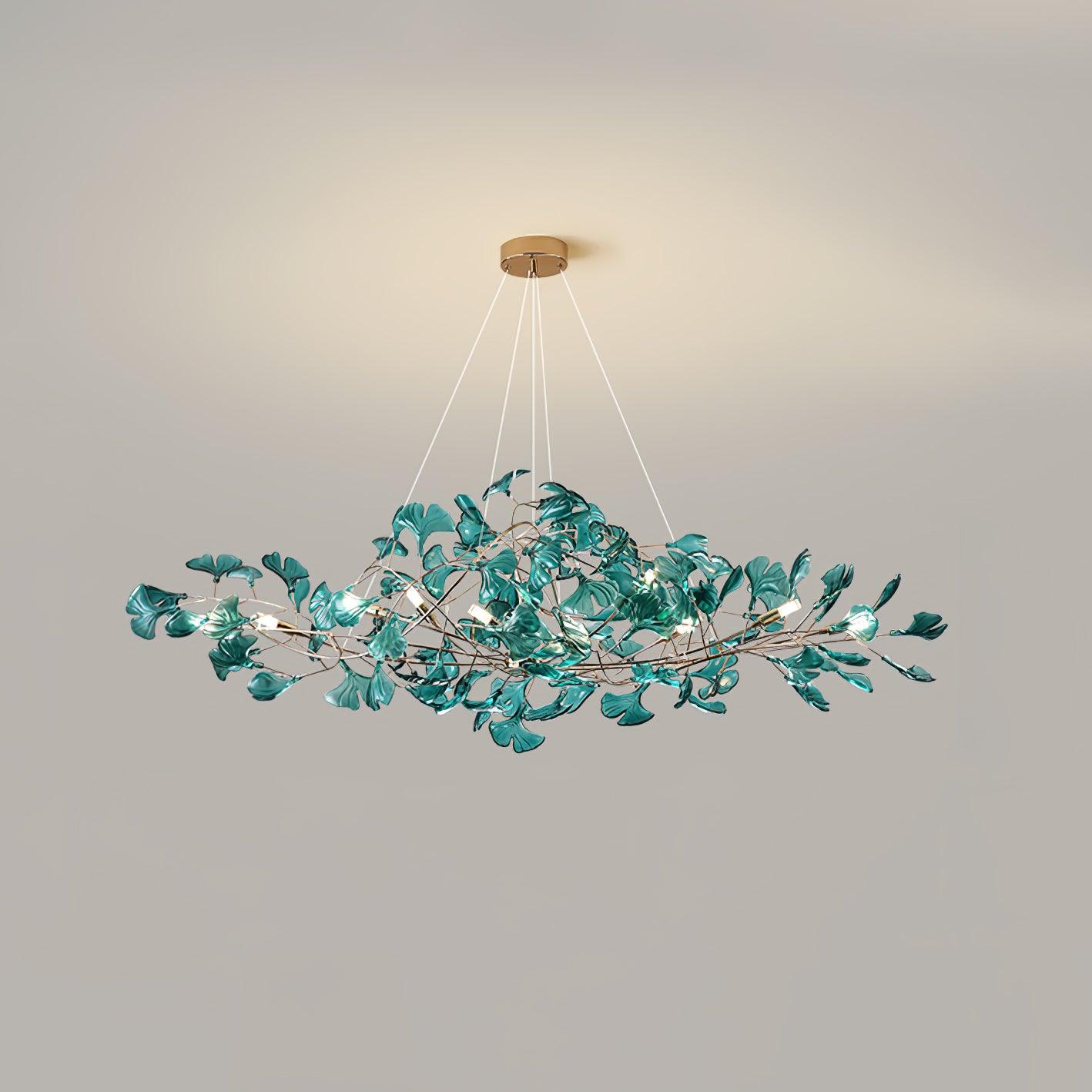 Acrylic Ginkgo Leaf Candelabrum Chandelier