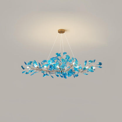 Acrylic Ginkgo Leaf Candelabrum Chandelier