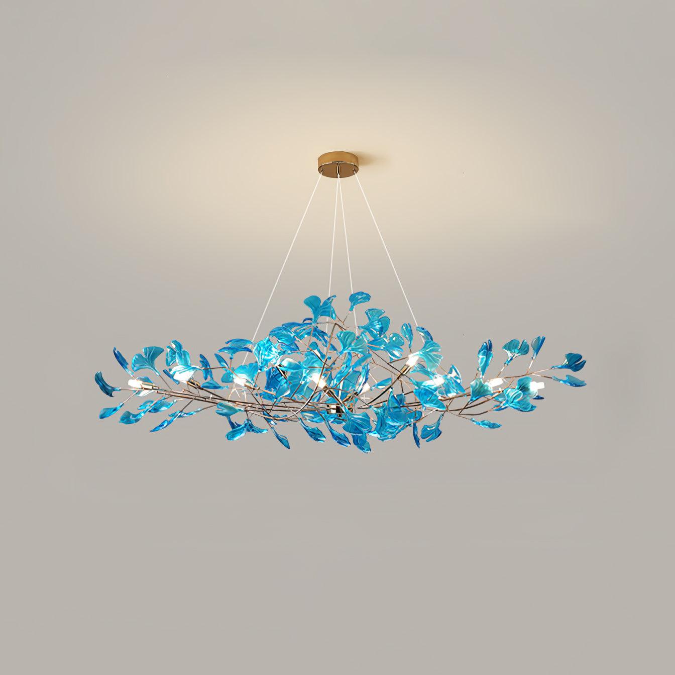 Acrylic Ginkgo Leaf Candelabrum Chandelier