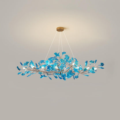 Acrylic Ginkgo Leaf Candelabrum Chandelier