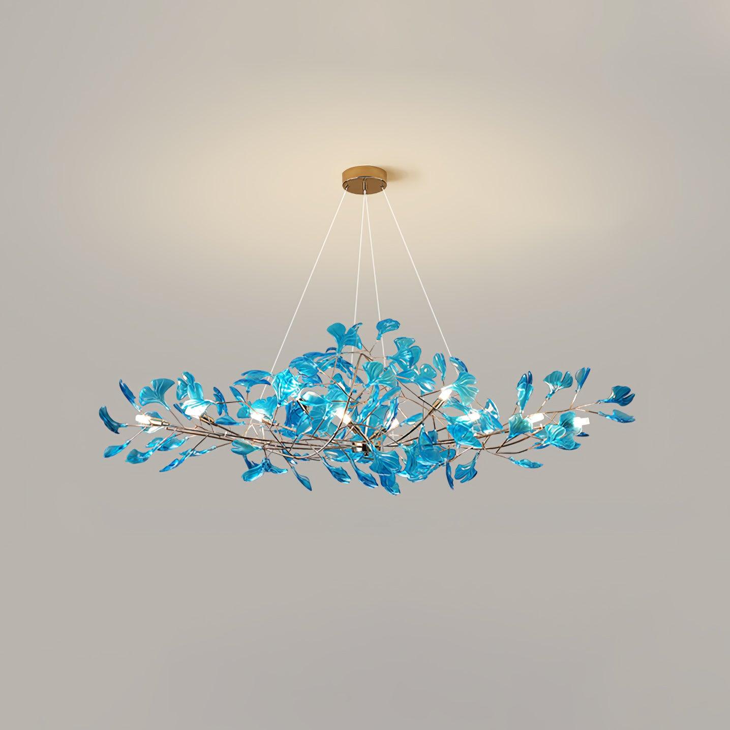 Acrylic Ginkgo Leaf Candelabrum Chandelier