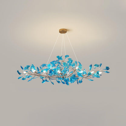 Acrylic Ginkgo Leaf Candelabrum Chandelier