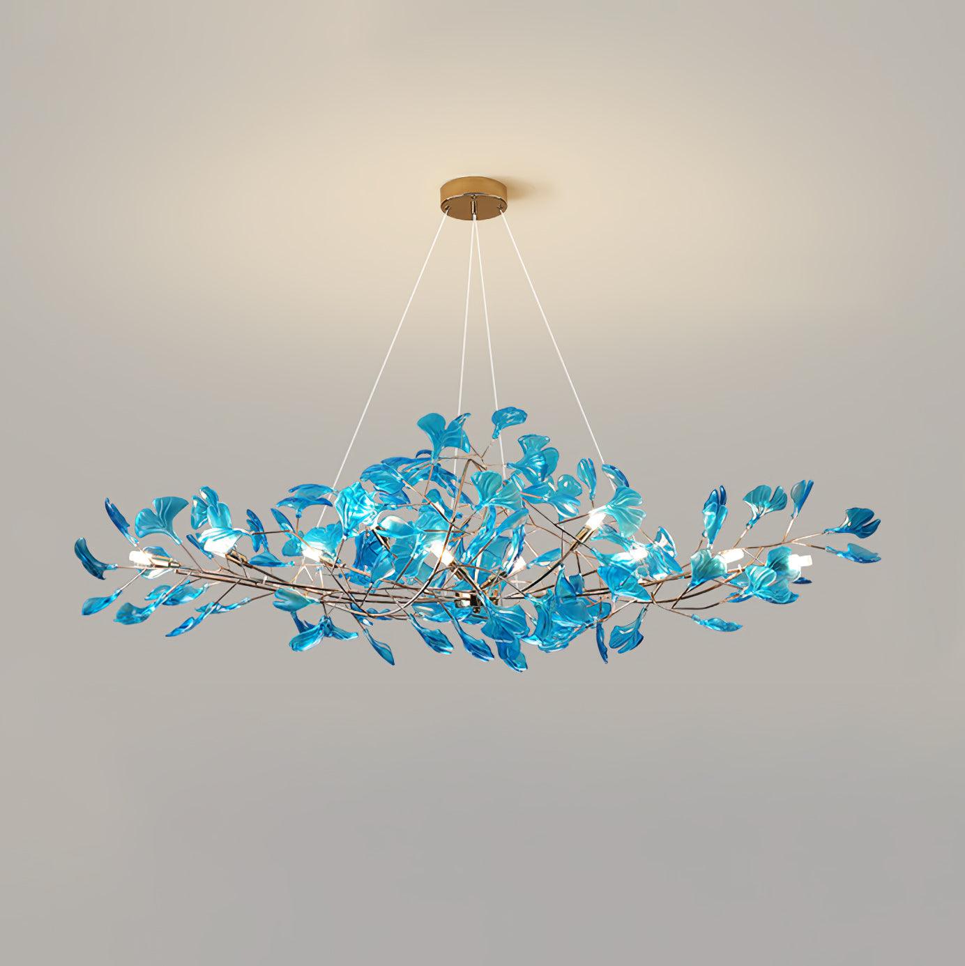 Acrylic Ginkgo Leaf Candelabrum Chandelier