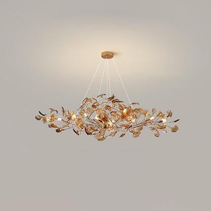 Acrylic Ginkgo Leaf Candelabrum Chandelier