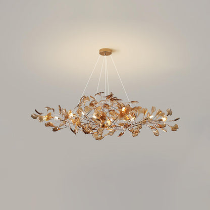 Acrylic Ginkgo Leaf Candelabrum Chandelier