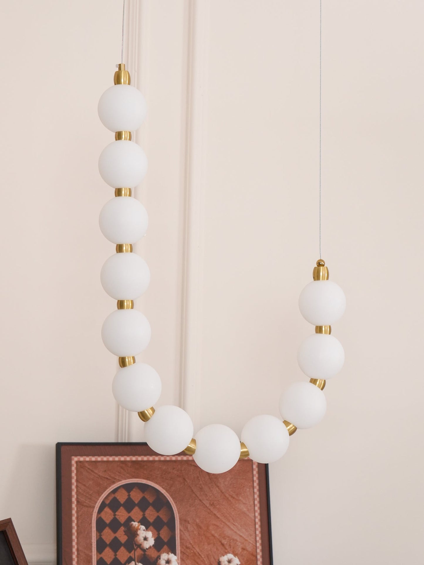 Acrylic Pearl Necklace Candelabrum Chandelier