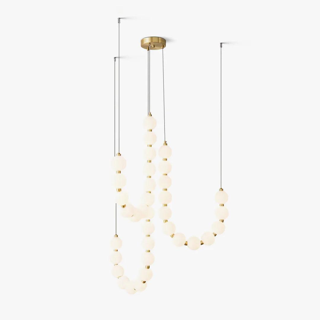 Acrylic Pearl Necklace Candelabrum Chandelier