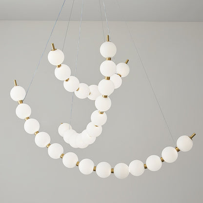 Acrylic Pearls Crown Chandelier