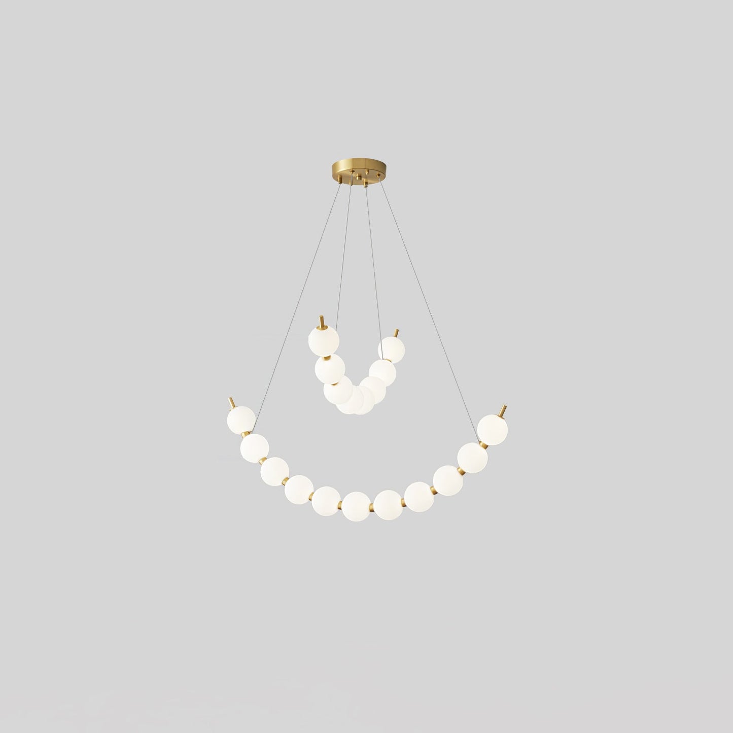 Acrylic Pearls Crown Chandelier