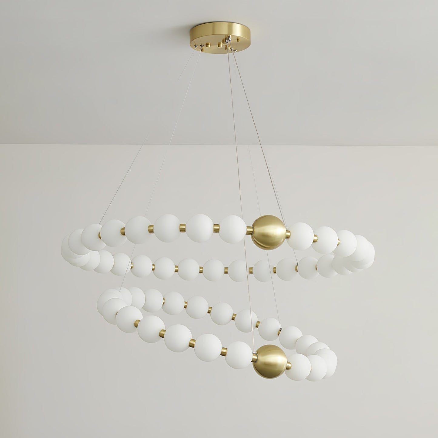 Acrylic Pearls Crown Chandelier