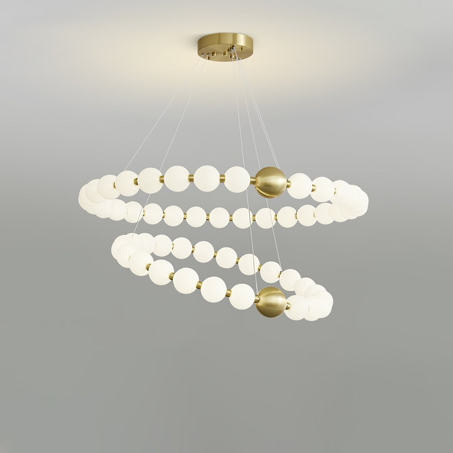 Acrylic Pearls Crown Chandelier