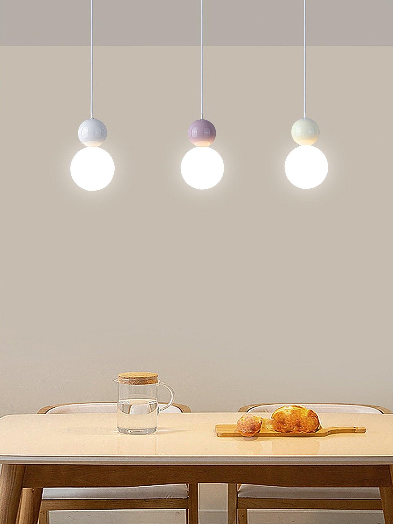 Acrylic Two Ball Hanging light Pendant Light