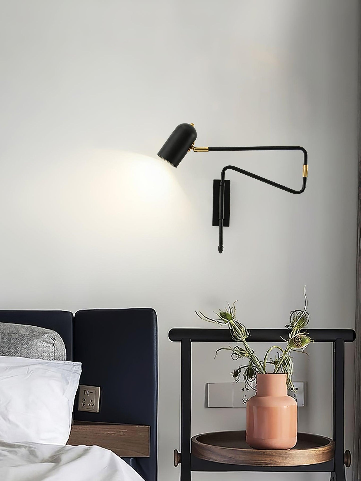 Adjustable Arm Plug In Wall-mounted light Wall Lamp