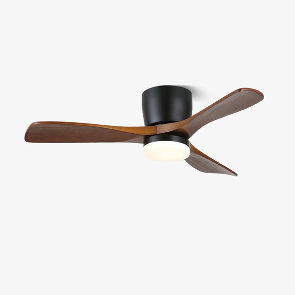 Aerodynamics Wooden 48"/52" Flush mount light Ceiling Fan Light