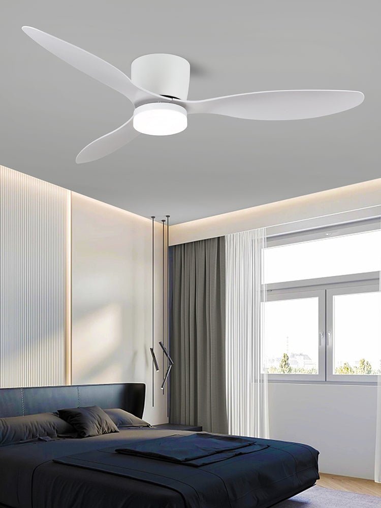 Aerodynamics Wooden 48"/52" Flush mount light Ceiling Fan Light