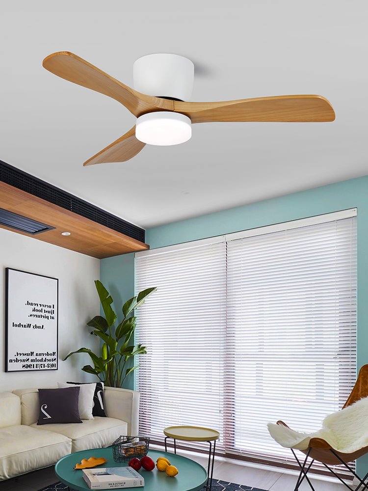 Aerodynamics Wooden 48"/52" Flush mount light Ceiling Fan Light