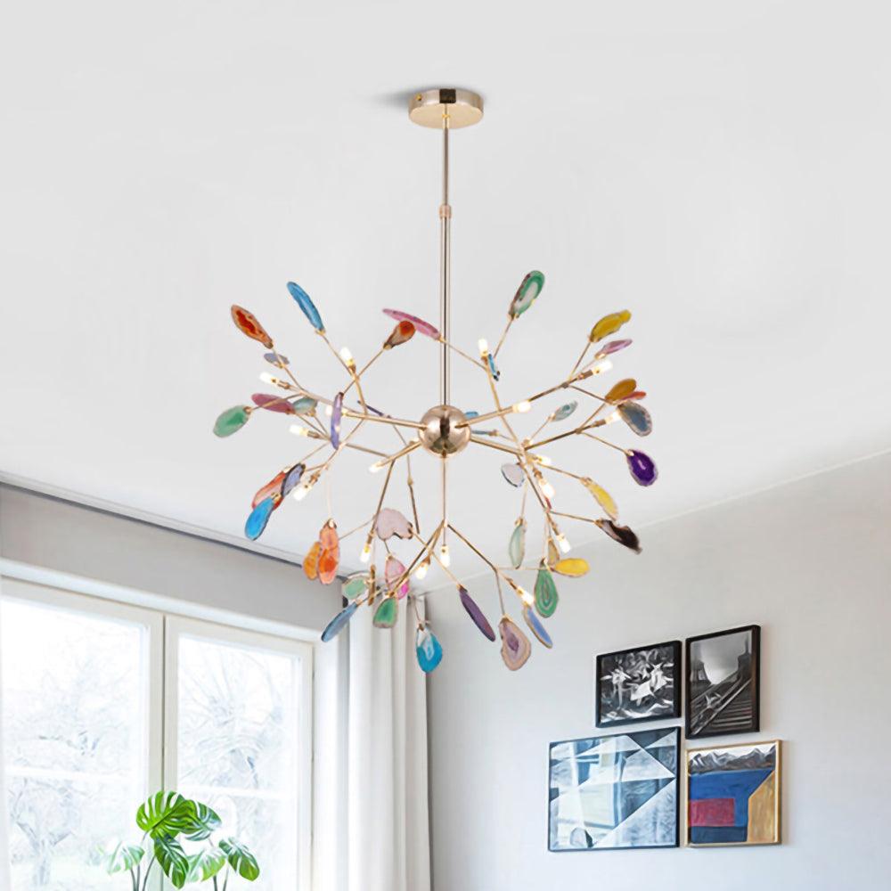 Agate Flake Crown Chandelier