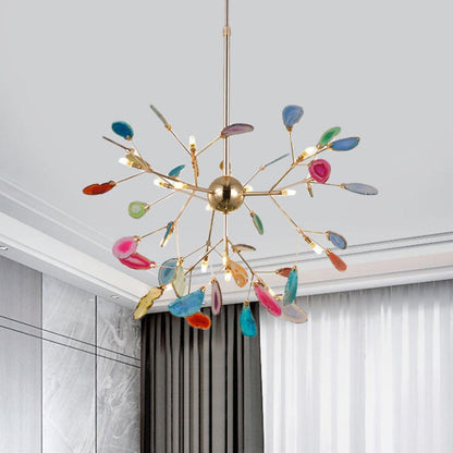 Agate Flake Crown Chandelier