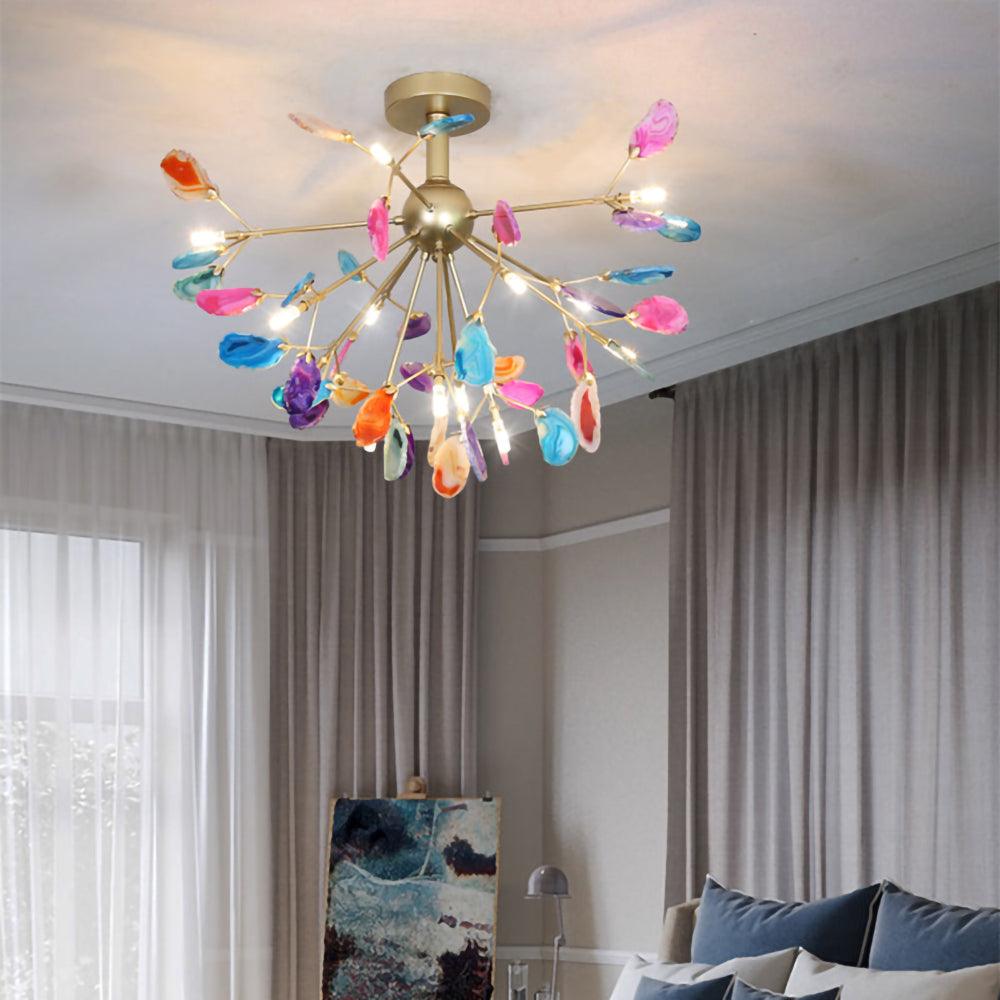 Agate Flake Crown Chandelier