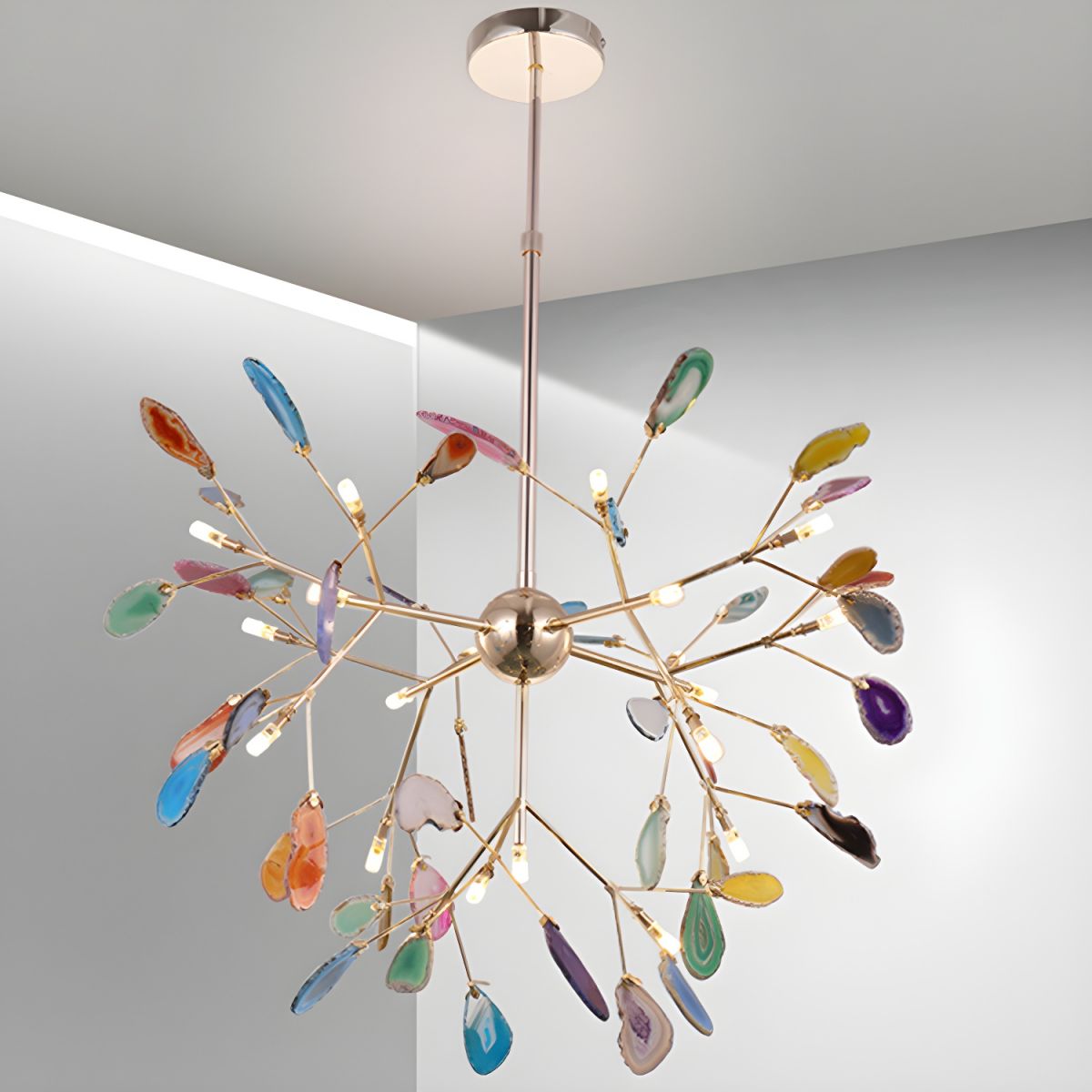 Agate Flake Crown Chandelier