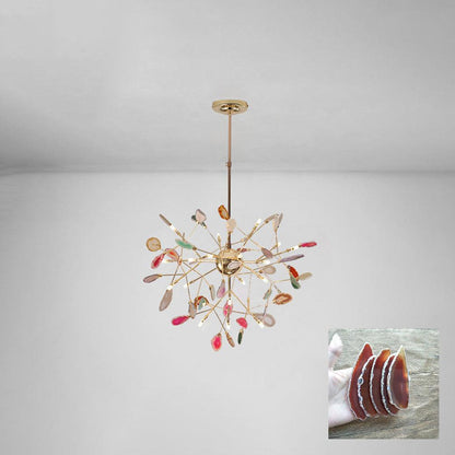 Agate Flake Crown Chandelier